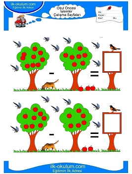 Çocuklar İçin toplam işlemi yaprak testleri 